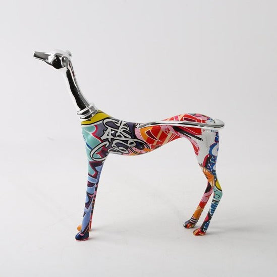 Greyhound Graffiti Painted Statue