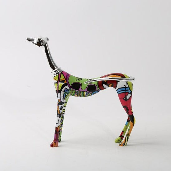 Greyhound Graffiti Painted Statue