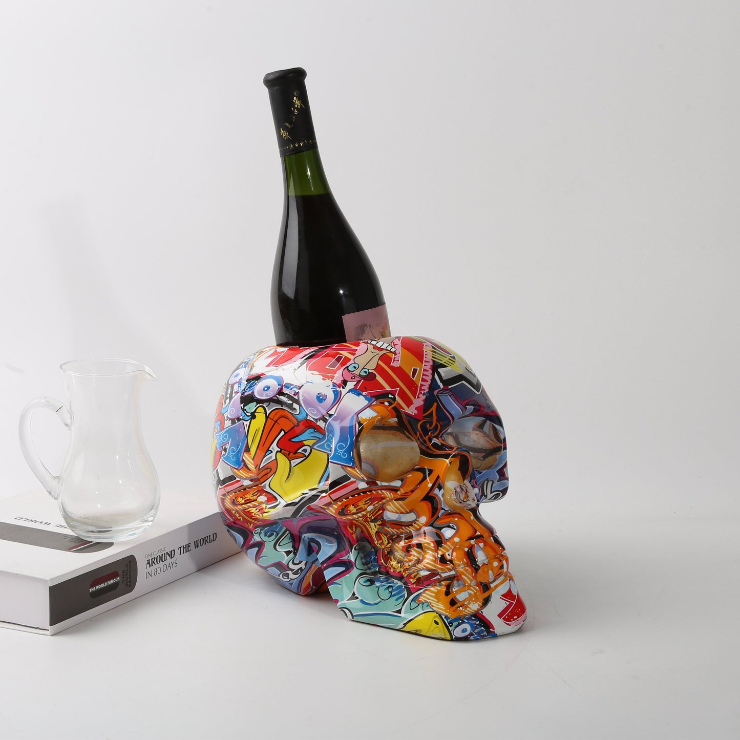 Graffiti Painted Skull Bottle Holder