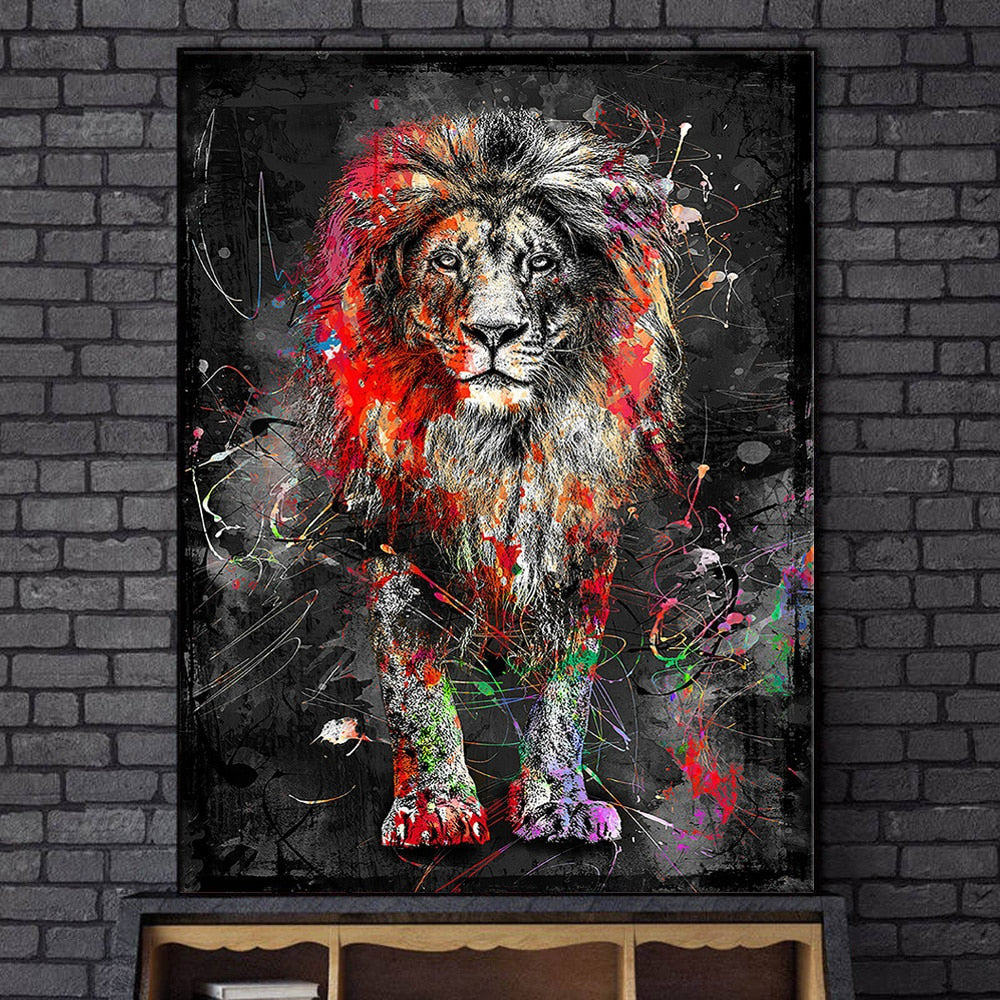 Nordic Lion Painting