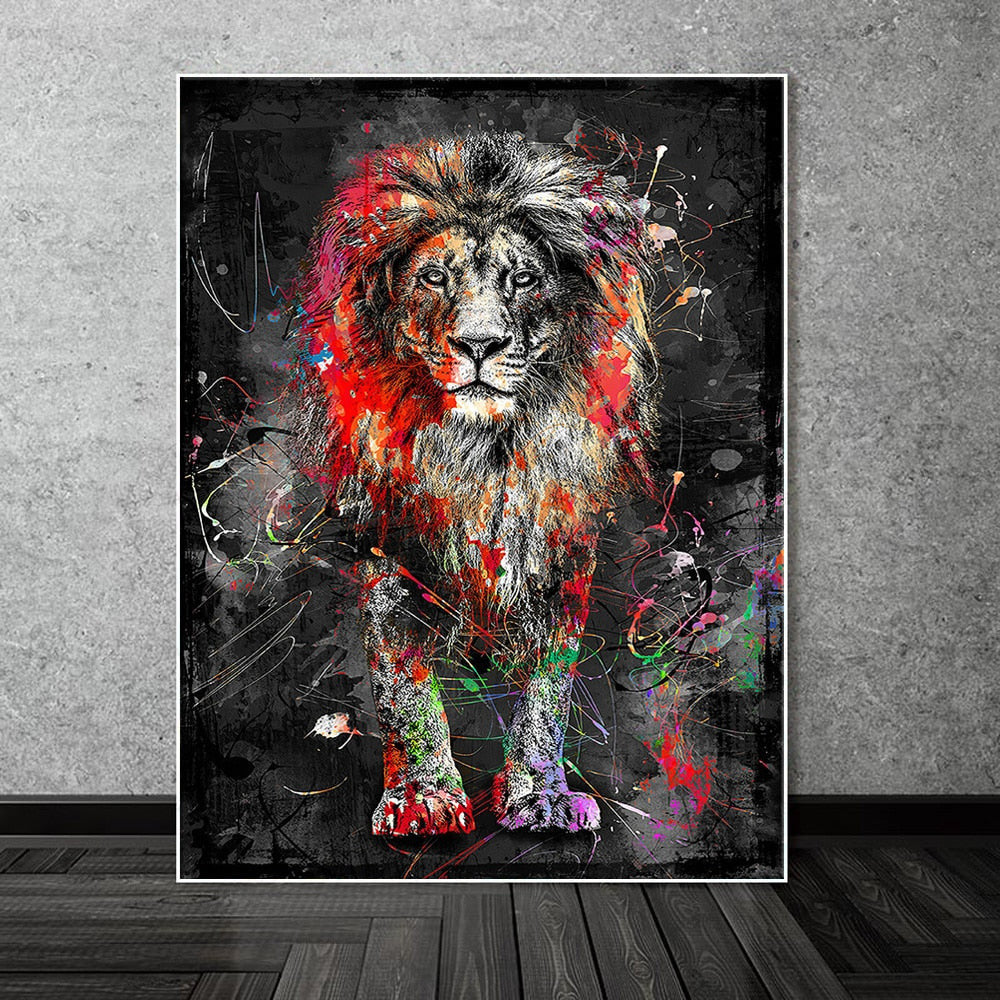 Nordic Lion Painting