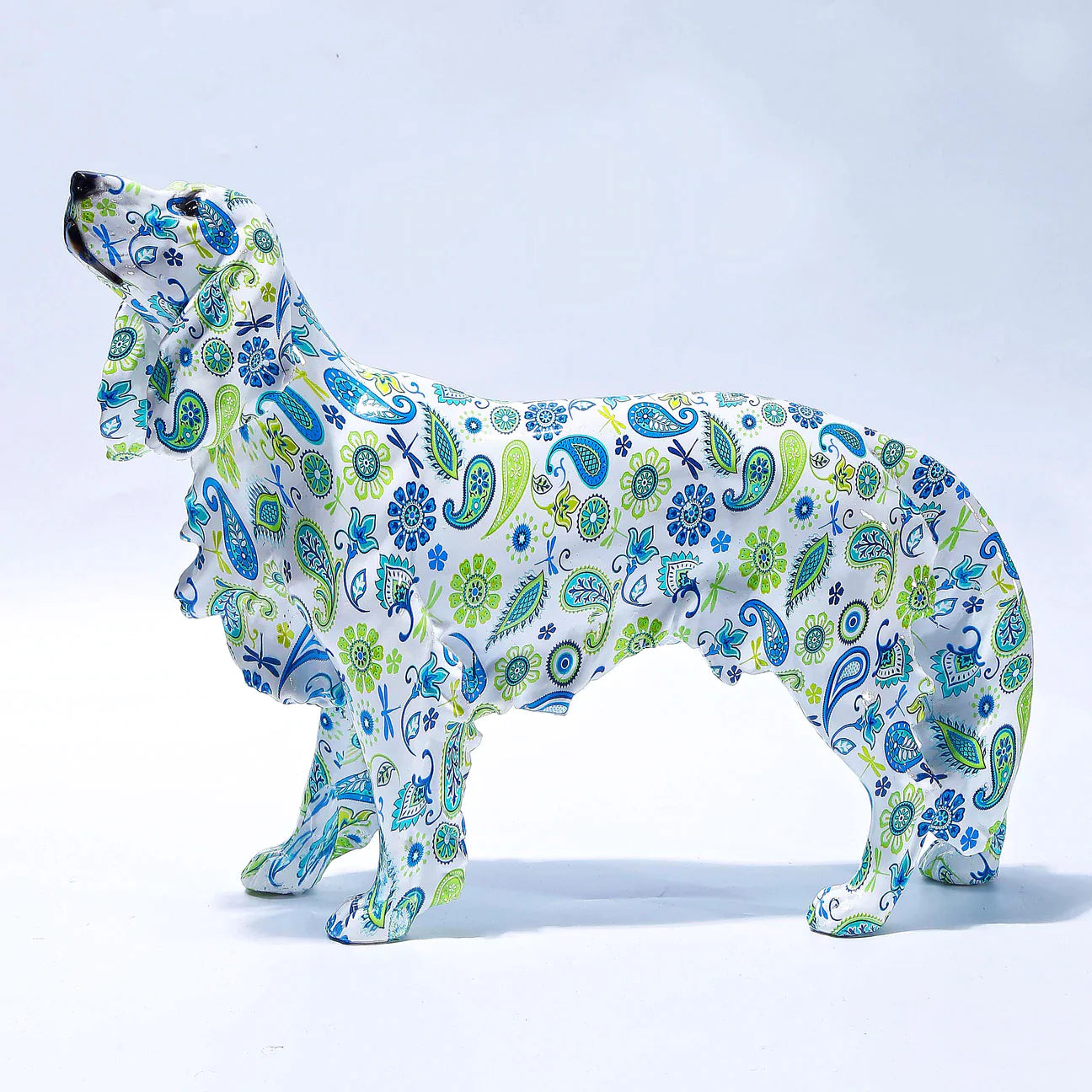 Golden Retriever Graffiti Painted Statue