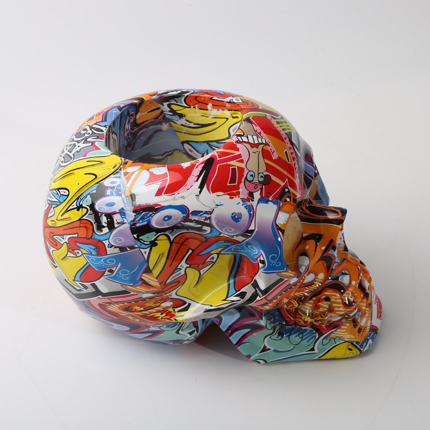 Graffiti Painted Skull Bottle Holder