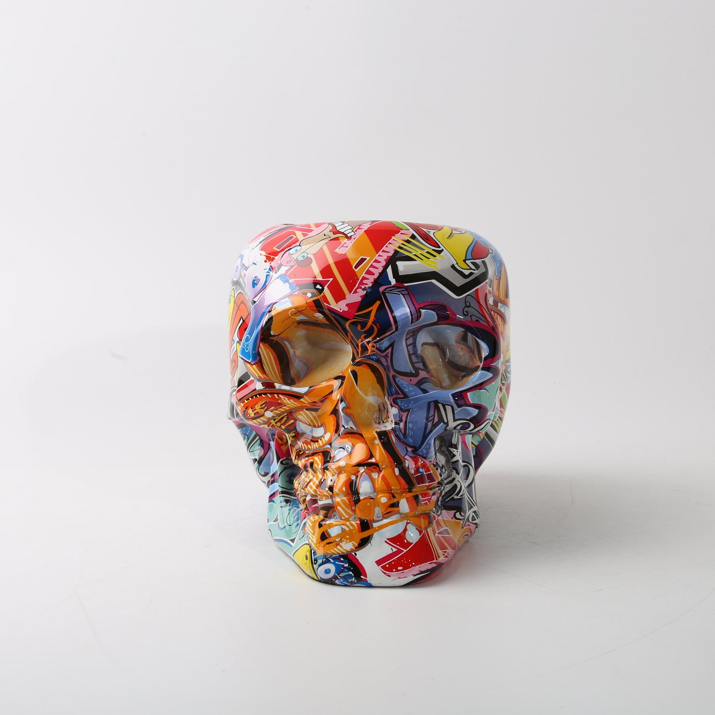 Graffiti Painted Skull Bottle Holder