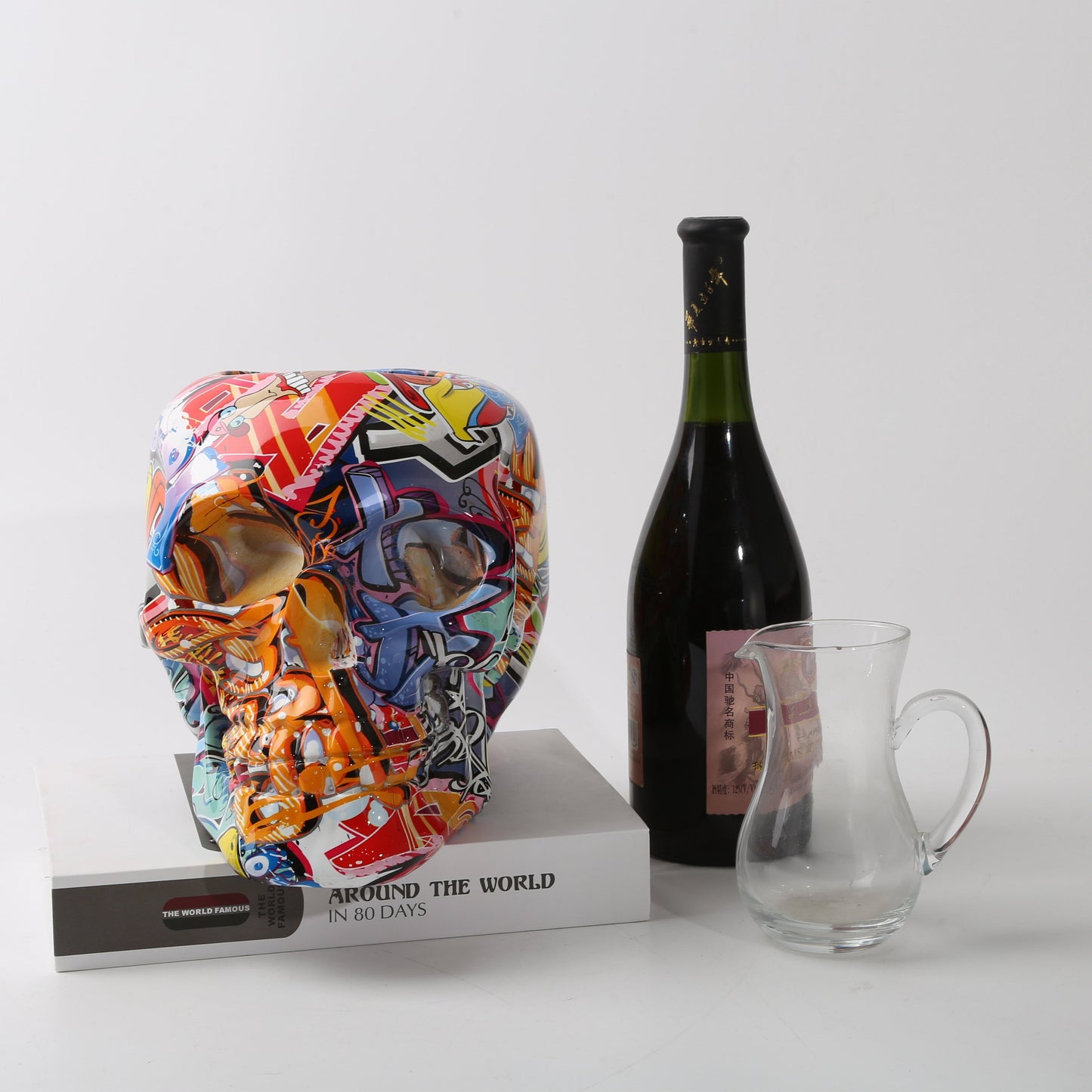 Graffiti Painted Skull Bottle Holder