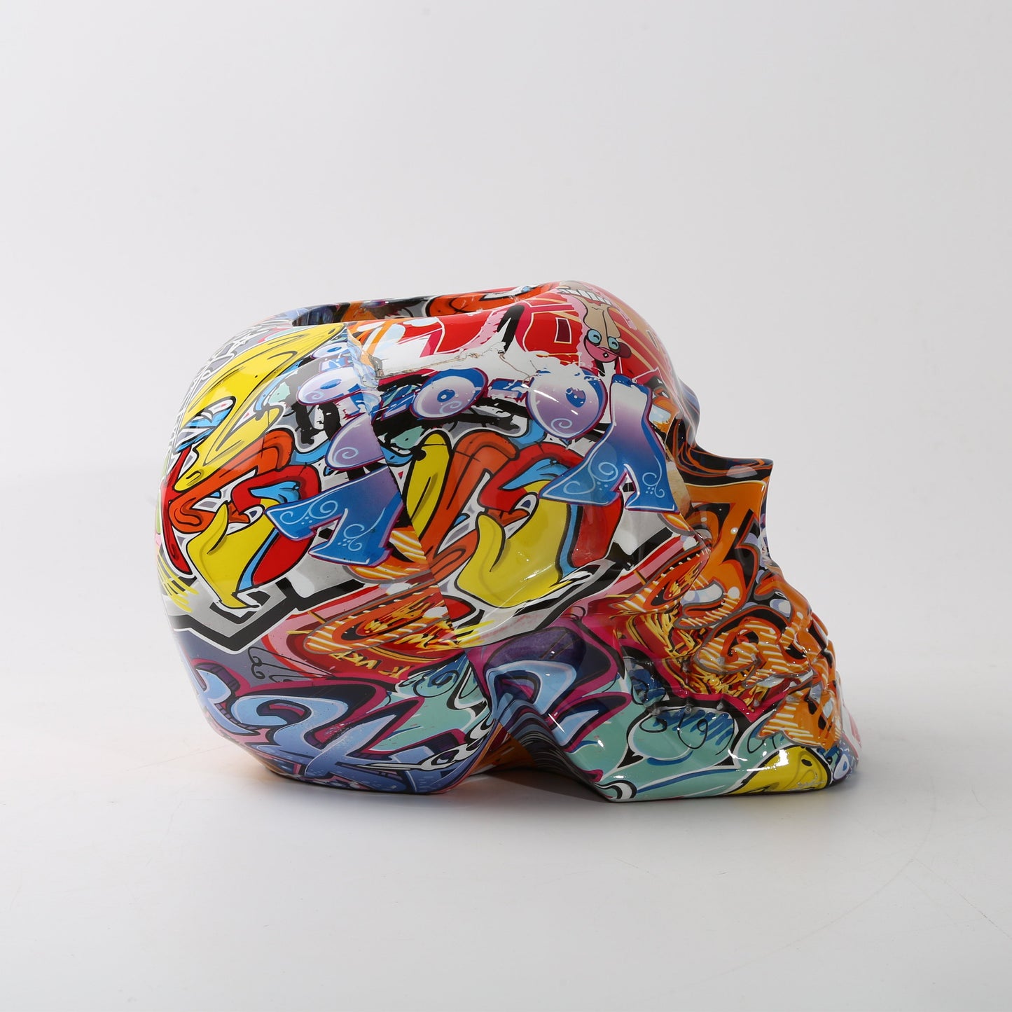Graffiti Painted Skull Bottle Holder