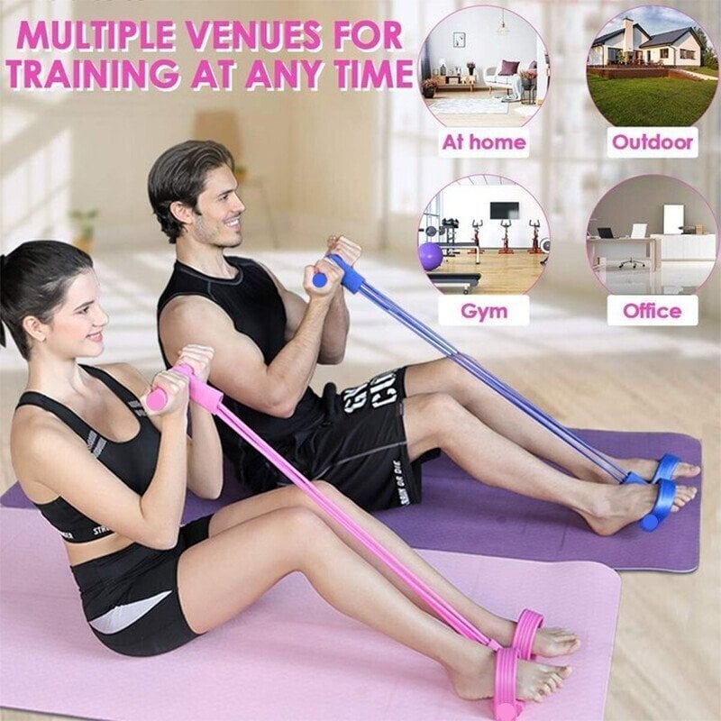 đ„32 Fitness Resistance Bands-4 Tube Pedal Ankle Puller