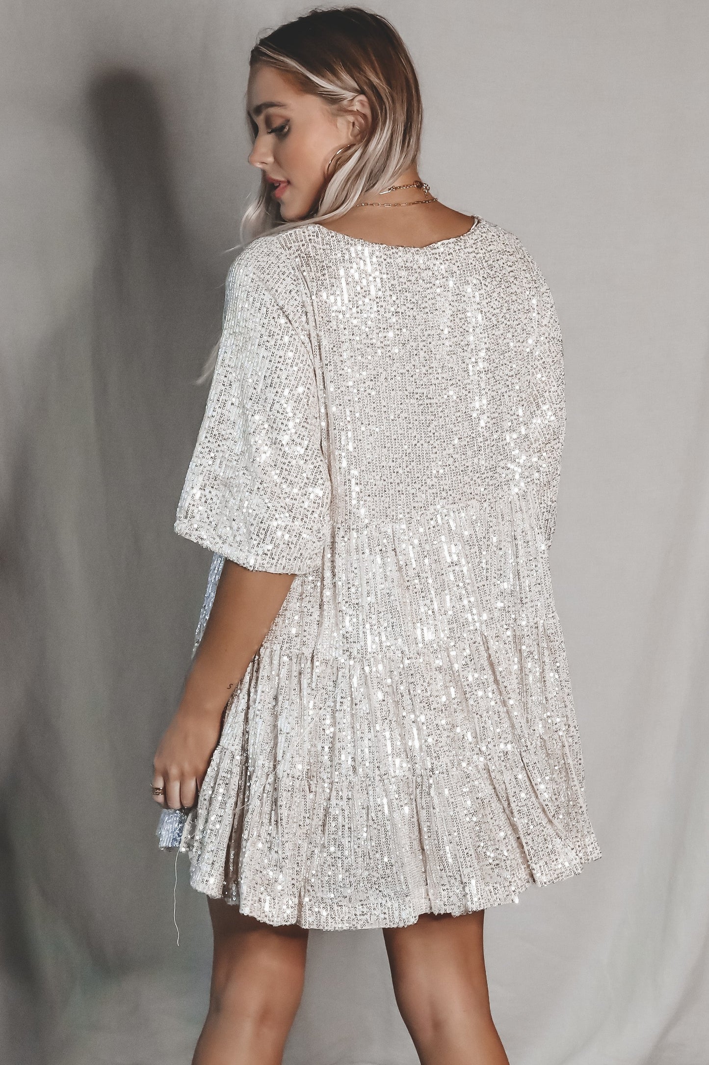 🎁✨Sequin Baby Doll Dress