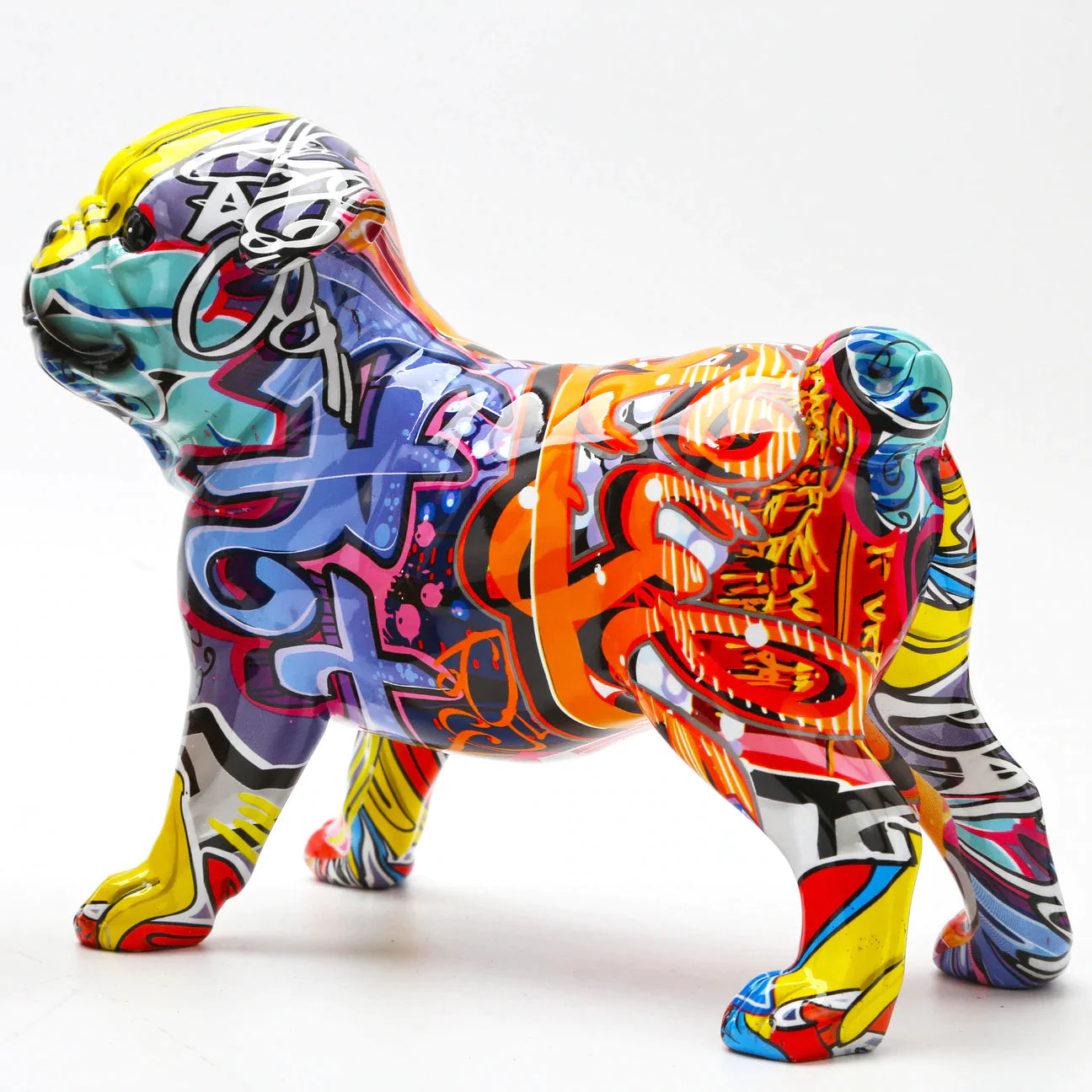 Pug Nordic Painted Statue