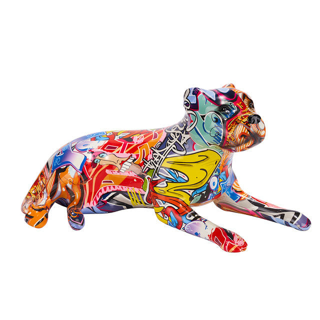 Pit Bull Graffiti Painted Statue