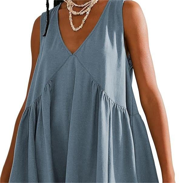 💃 Women's Summer Sleeveless V-Neck Mini Dress - Buy 2, Get Free Shipping!