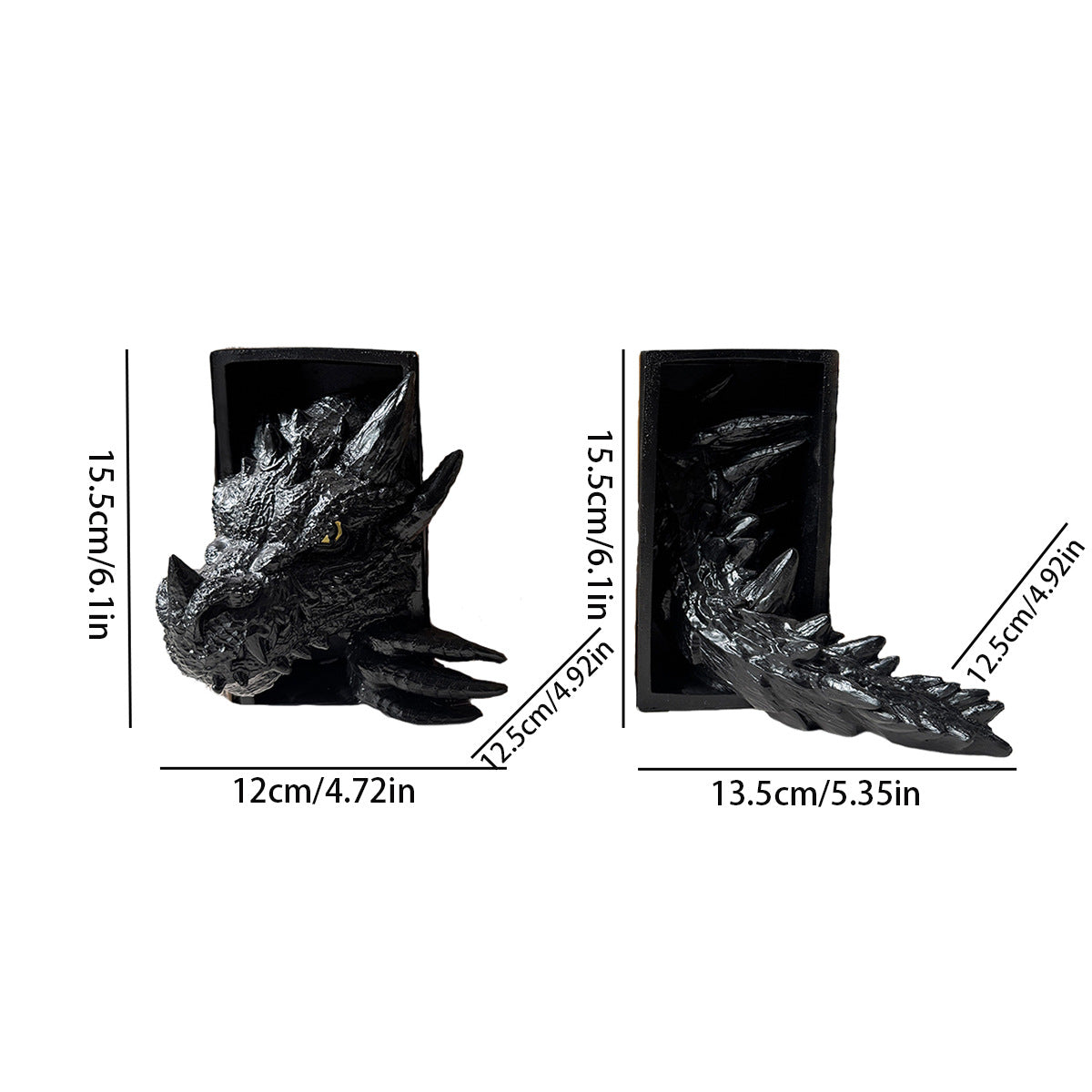 3D Dragon Emerging Book Nook Dragon Tail Bookshelf Decor Fantasy Lovers
