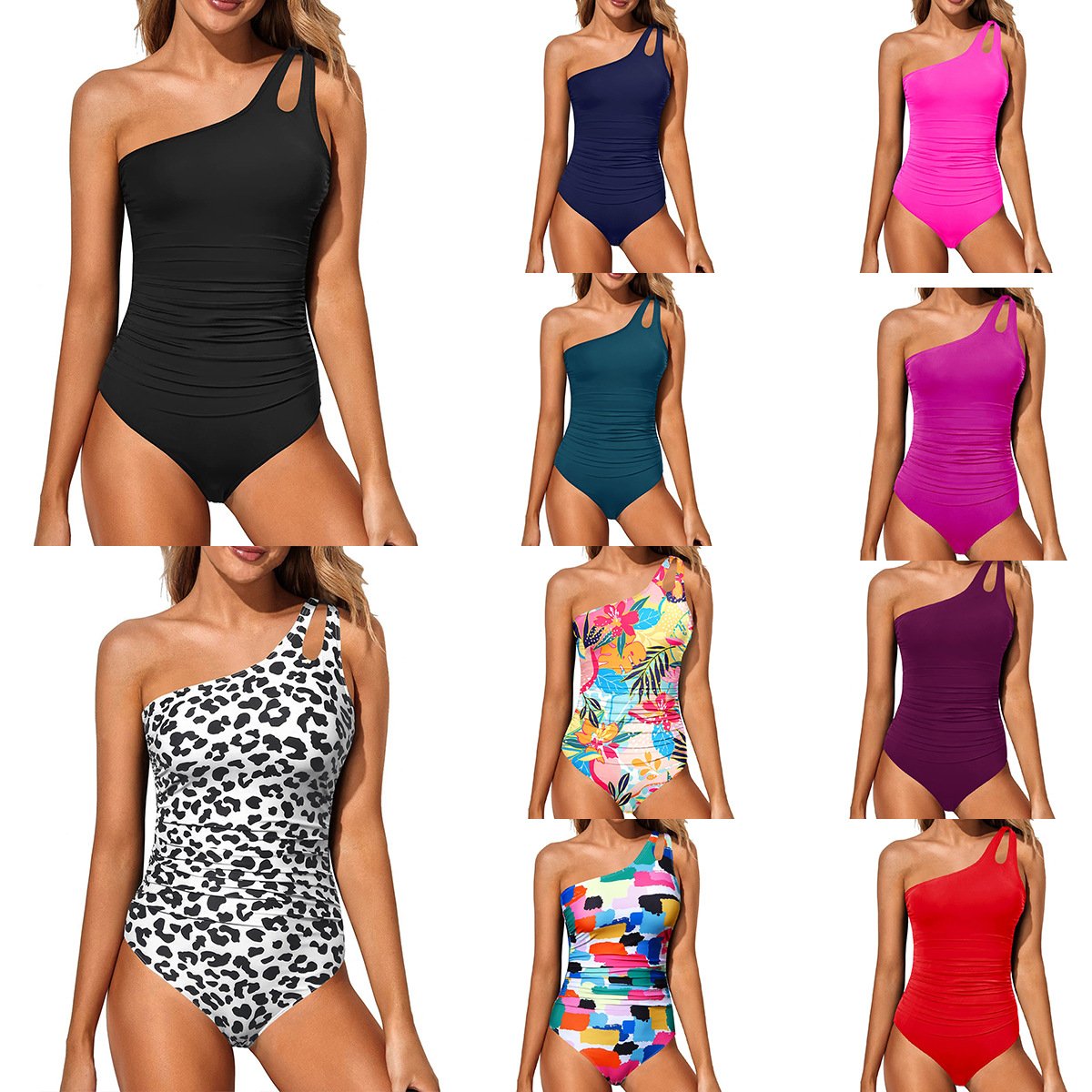 🩱One Shoulder One Piece Swimsuit🏖️