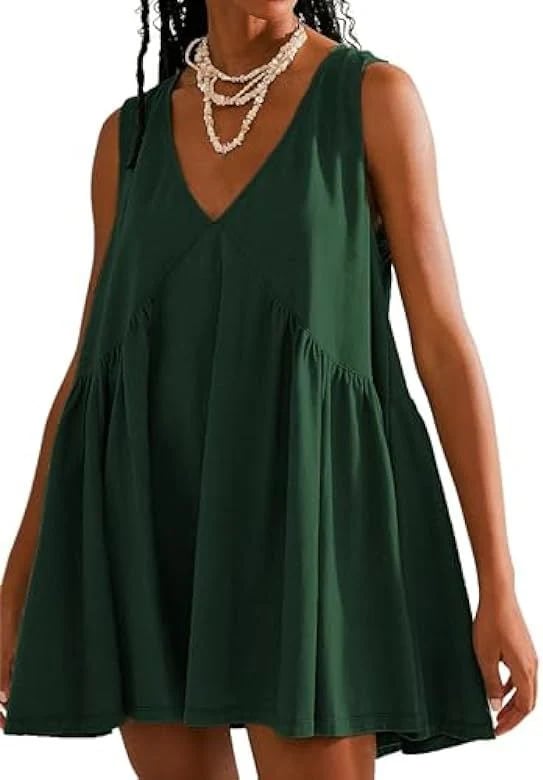 💃 Women's Summer Sleeveless V-Neck Mini Dress - Buy 2, Get Free Shipping!