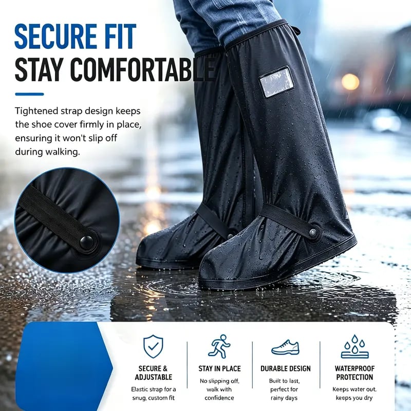 🔥HOT SALE🔥Waterproof Rain Boot Shoe Cover Non-Slip Waterproof Boot Covers 🥾