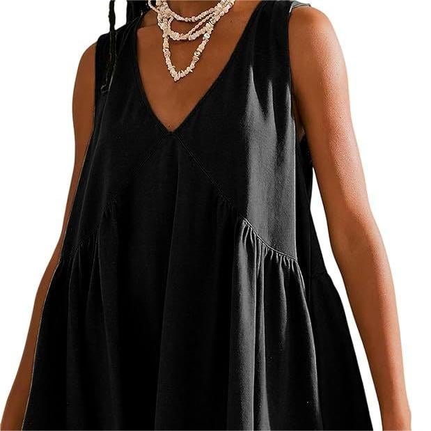 💃 Women's Summer Sleeveless V-Neck Mini Dress - Buy 2, Get Free Shipping!