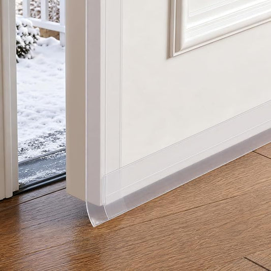 Silicone Door Weather Stripping Seal Strip, 5M/16.4FT Adhesive Door Bottom Draft Stopper for Doors and Windows