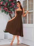 💐Ruched Bust Split Thigh Cami Dress