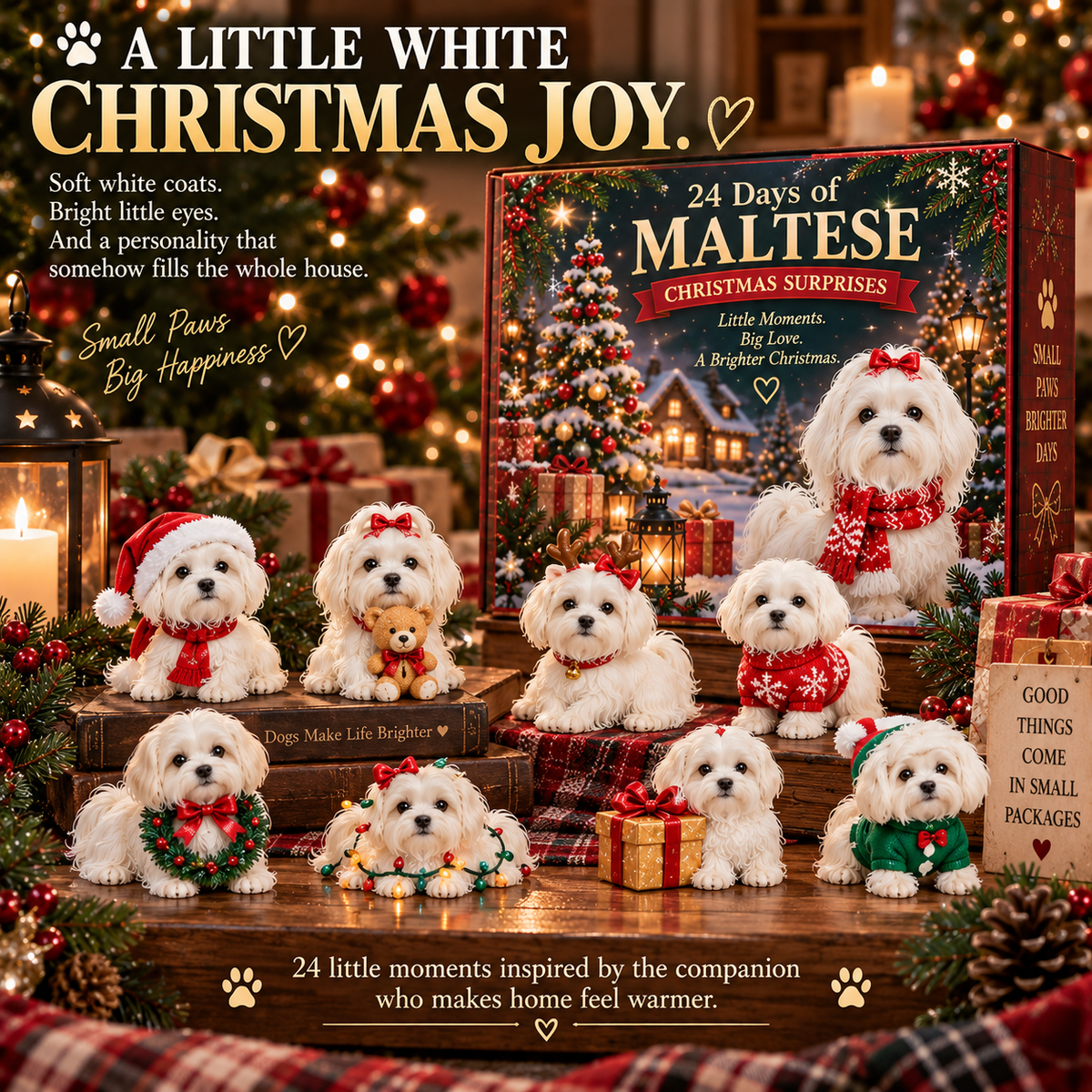 24 Days of Maltese Joy – A Christmas Collection of Little Moments & Big Love🐾