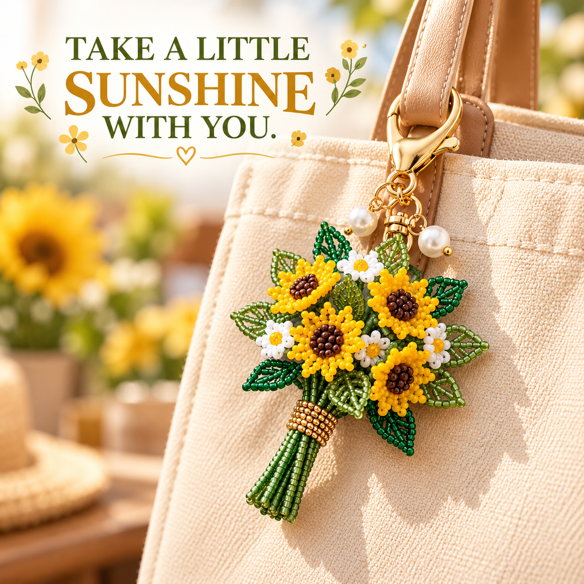 🔥 BUY 3 GET 1 FREE 🔥- 💐DIY Beaded Bouquet Keychain Kit✨