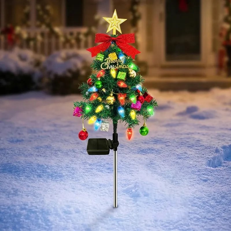 🎄 Solar Christmas Tree Path Lights | 5 Outdoor Styles