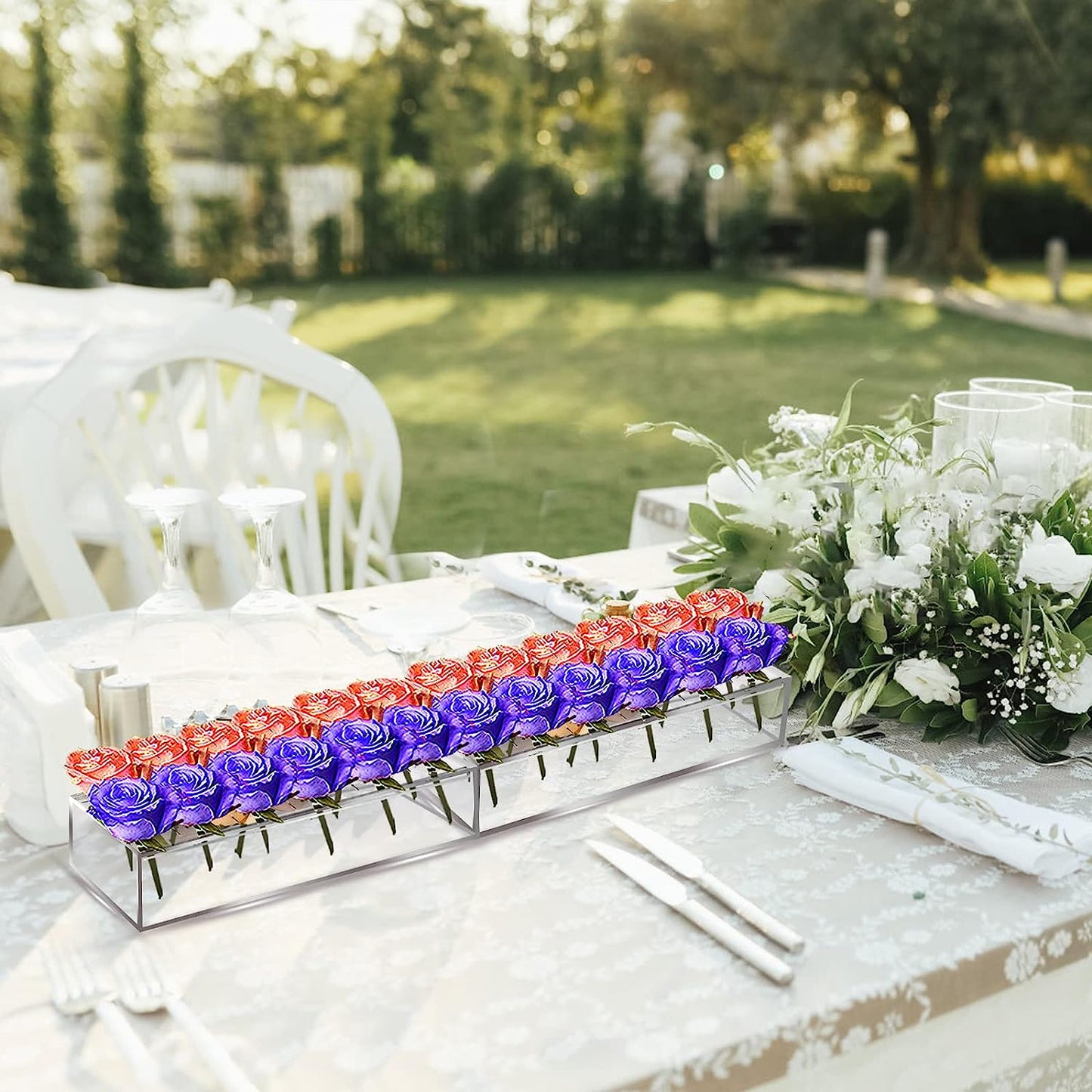 🔥Rectangular Acrylic Flower Box/Flower Vase