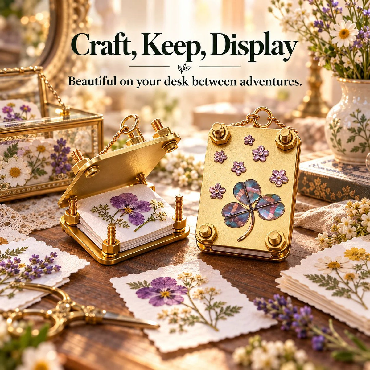 🌸Pocket-Sized Mini Flower Press – Preserve Tiny Blooms & Nature Memories 🌿