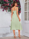 💐Ruched Bust Split Thigh Cami Dress