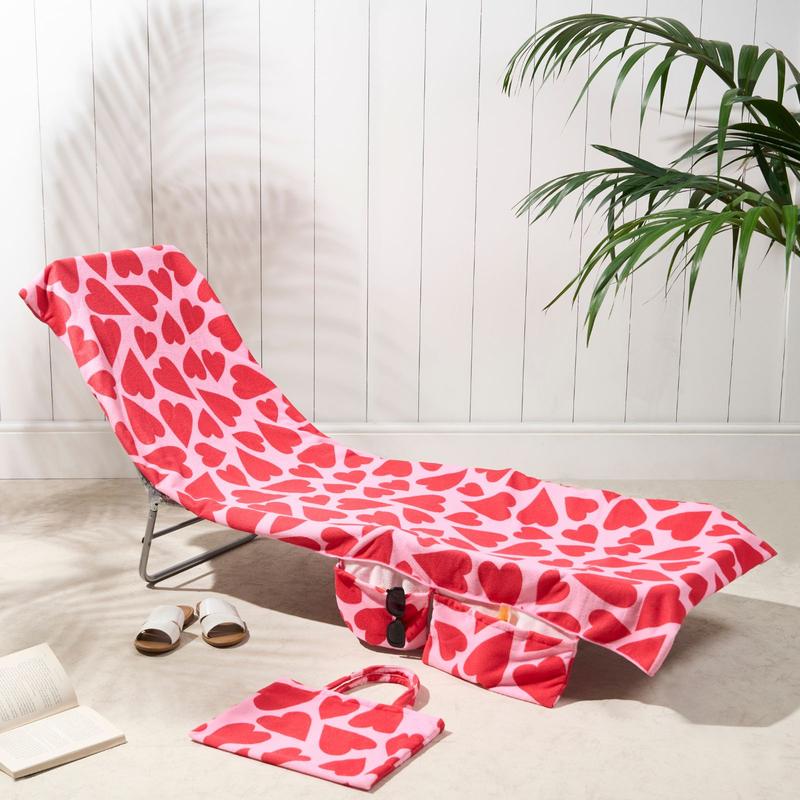 🎉Summer Hot Sale🎁Sun Lounger Towel in Bag with Pockets Storage
