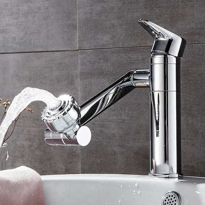 Single Hole Hot And Cold Water Faucet Universal Swivel Basin Faucet(Free 60cm Water Pipe)