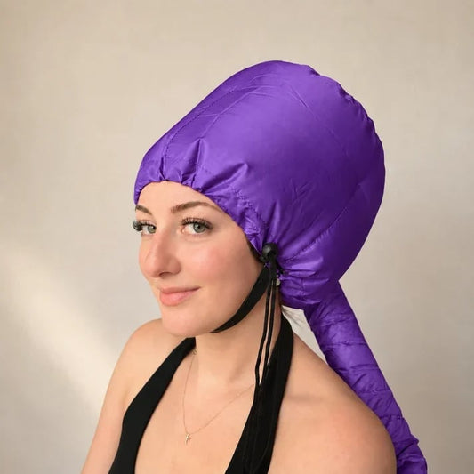 💜 Hands-Free Hair Dryer Bonnet – Adjustable Universal-Fit Hose, Low-Heat Drying for Safer, Comfortable Hair Care