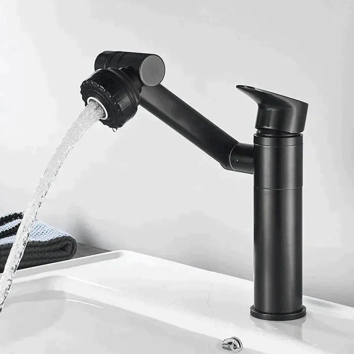 Single Hole Hot And Cold Water Faucet Universal Swivel Basin Faucet(Free 60cm Water Pipe)