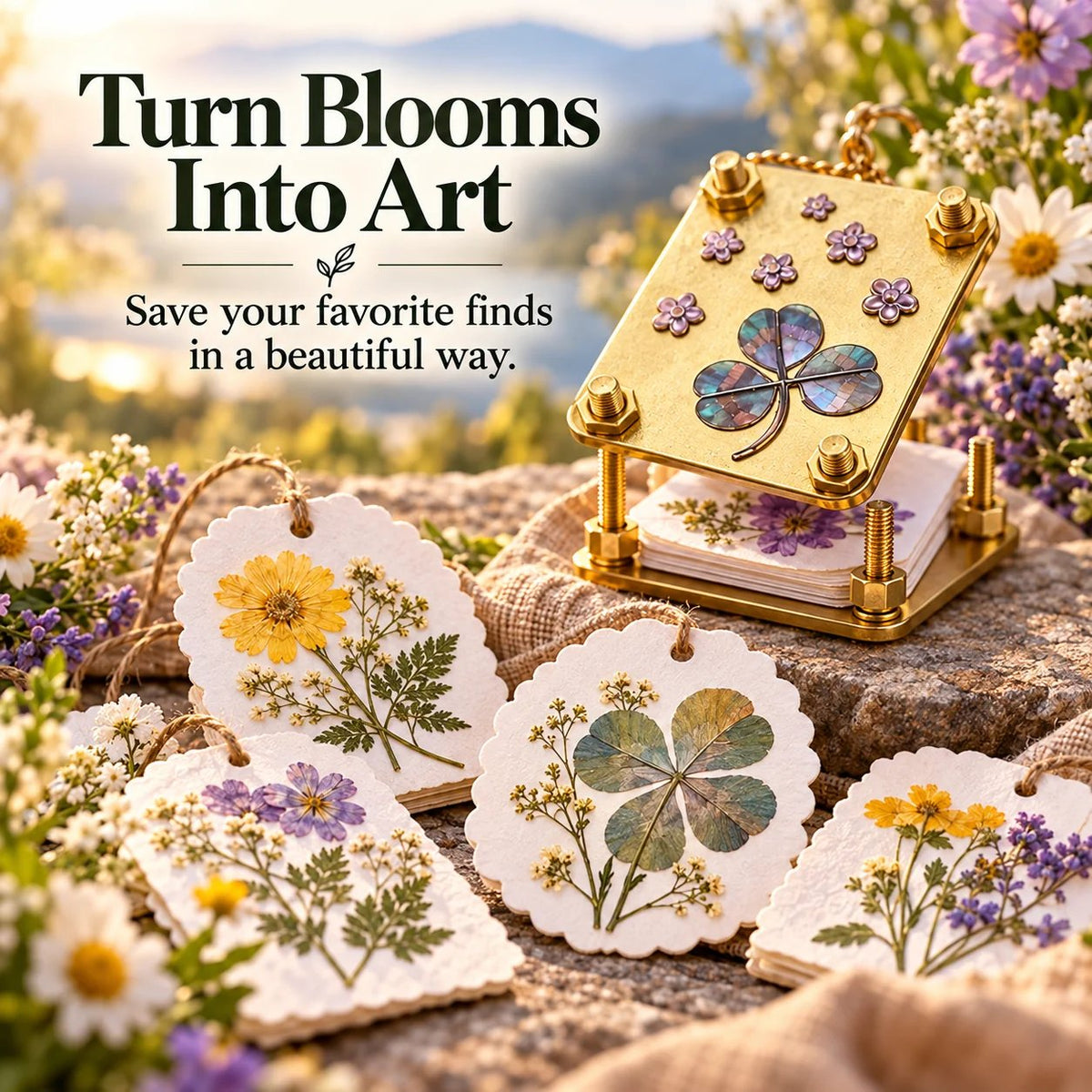 🌸Pocket-Sized Mini Flower Press – Preserve Tiny Blooms & Nature Memories 🌿