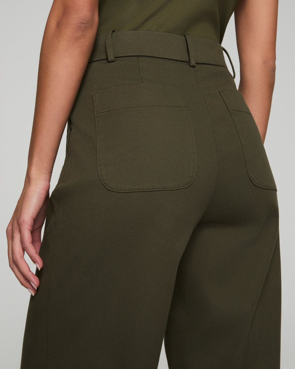Tummy Control Stretch Twill Wide Leg Pant (Buy 2 Free Shipping)