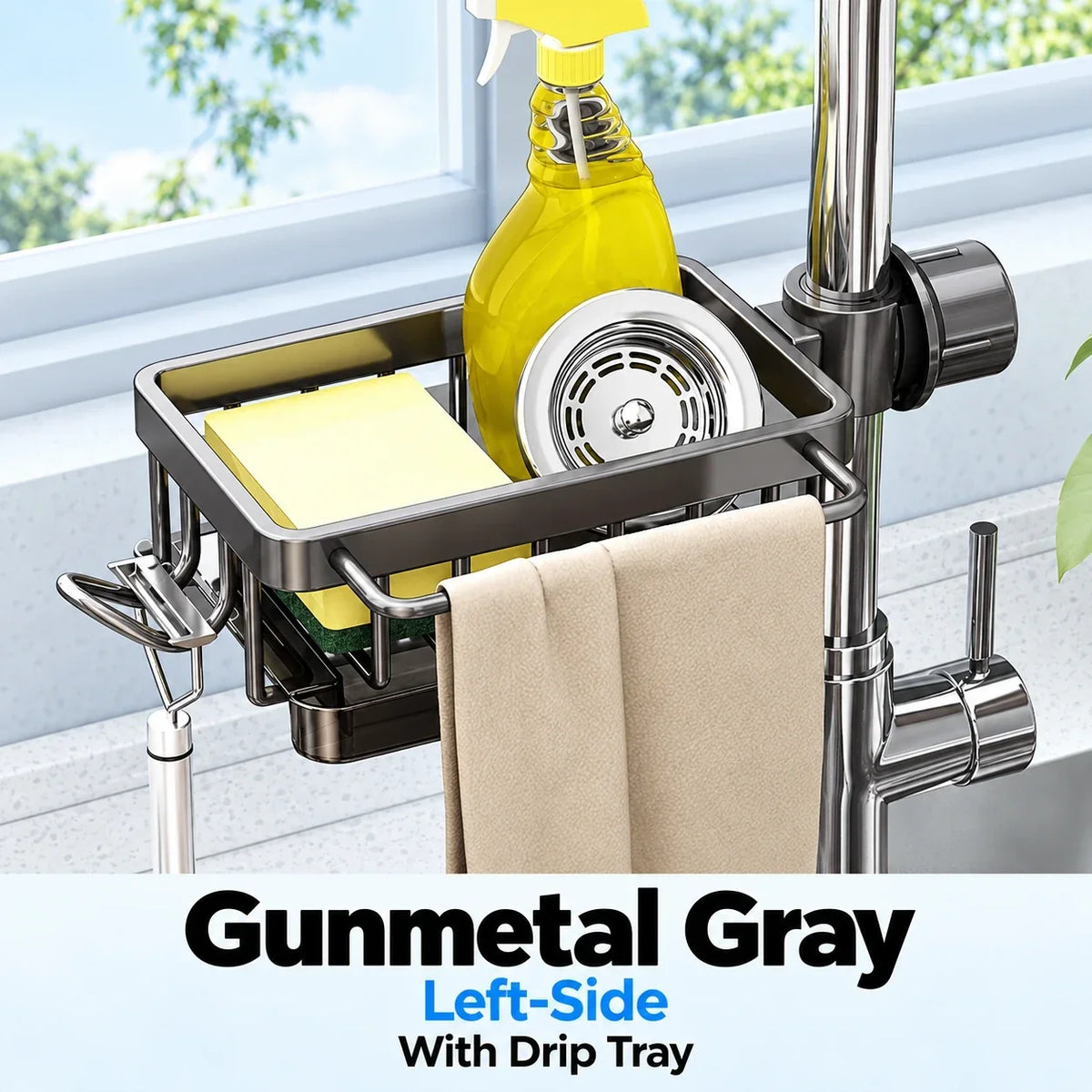 Faucet-Mounted Sink Caddy 🧺 Clutter-Free Sink Organizer