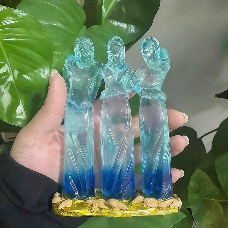👩🏻‍🤝‍👩🏻Sisters by My Side, Celebrates Friendships Three Sisters Sculpture🎁Thanksgiving Day, Christmas, birthday gifts