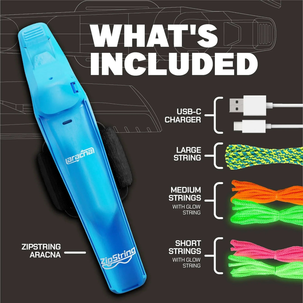 ⚡ Rechargeable Wrist String Launcher | UV & Glow String Trick Toy