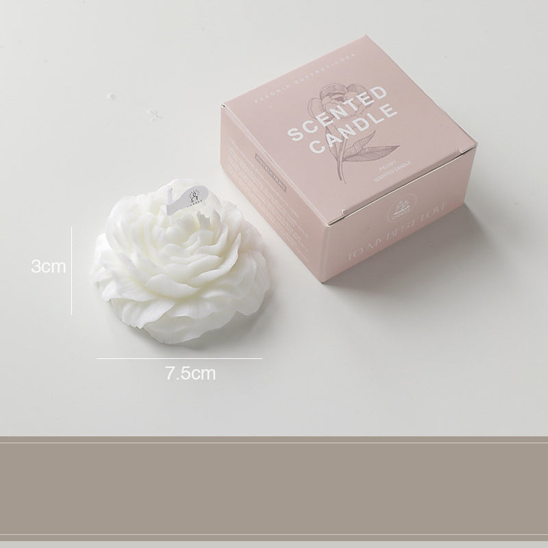 Souvenir candles, peony flower shaped gift ornaments, Valentine's Day, birthday flower scented candles