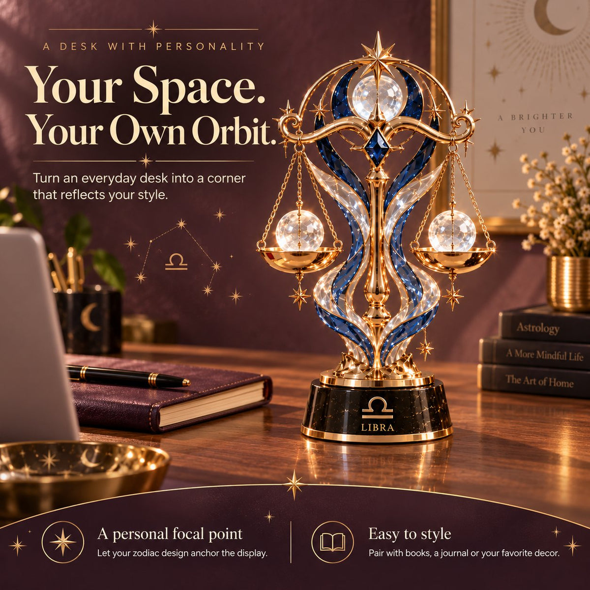 ⏳ Last Day 49% OFF – 🌙 Celestial Zodiac Sculpture | 12 Jewel-Like Zodiac Designs with Golden Details ✨