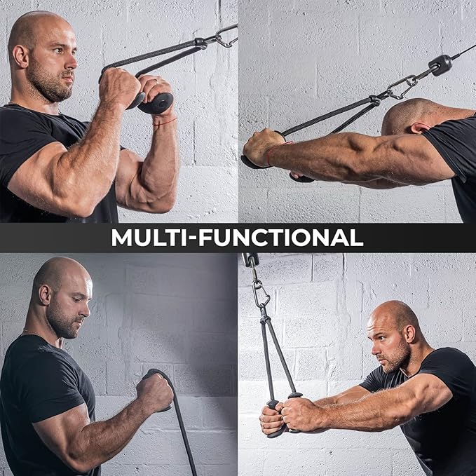 Ergonomic Handle Triceps Training Cord