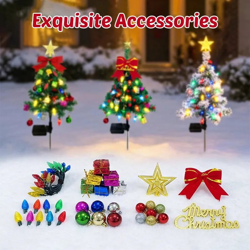 🎄 Solar Christmas Tree Path Lights | 5 Outdoor Styles