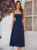 💐Ruched Bust Split Thigh Cami Dress