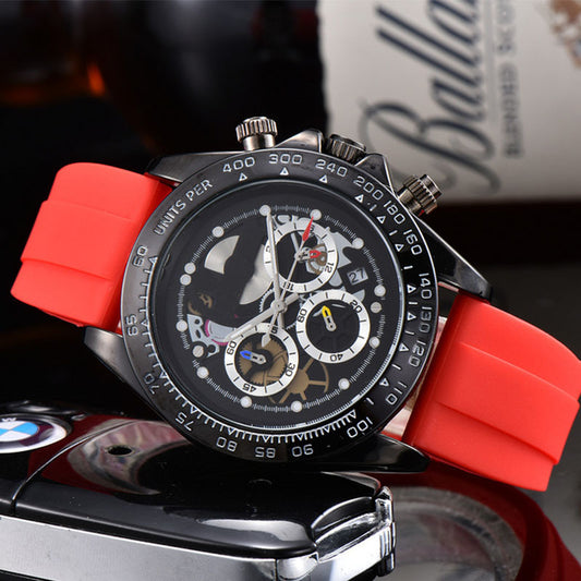 Sale - Save 50% Men's Large Tourbillon Hollow Waterproof Multi-function Tape Quartz Watch