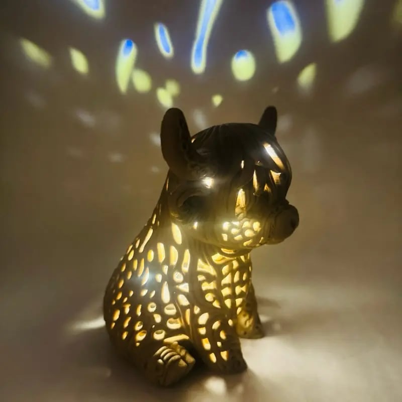 Highland Cow Tea Light Holder – 3D-Printed Filigree Hollow Candle Lantern