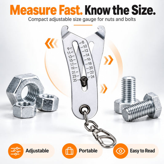 🔧 Portable Nut & Bolt Size Gauge