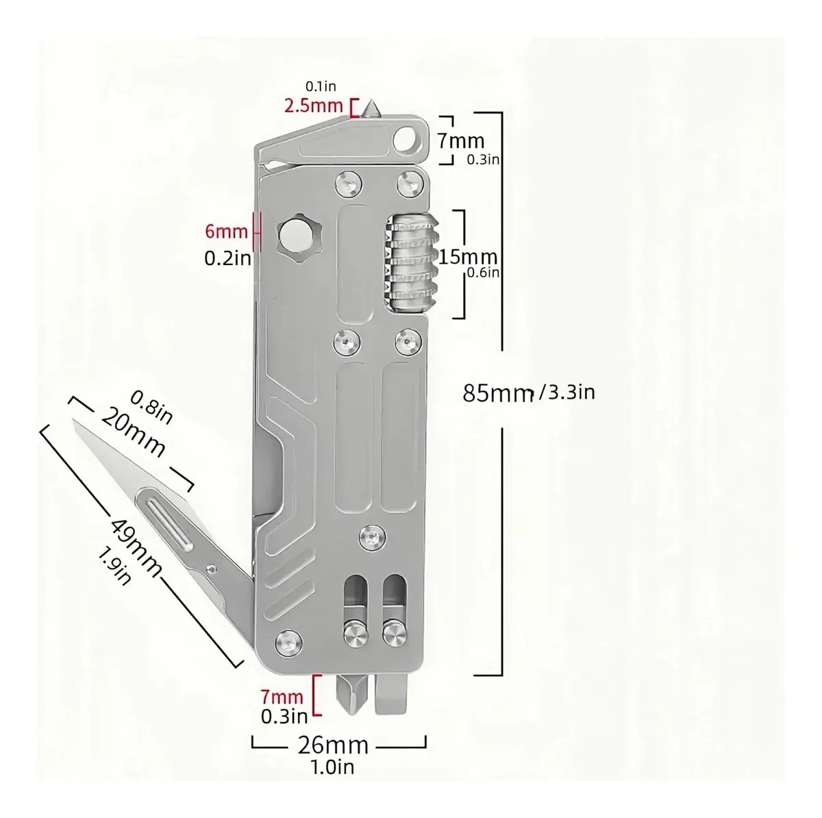 🛠️ Grade-5 Titanium 10-in-1 EDC Multi-Tool