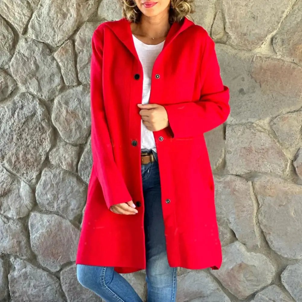 🔥Autumn/Winter Special Offers 49% OFF - Casual Single Breasted Hooded Jacket (Buy 2 Free Shipping)