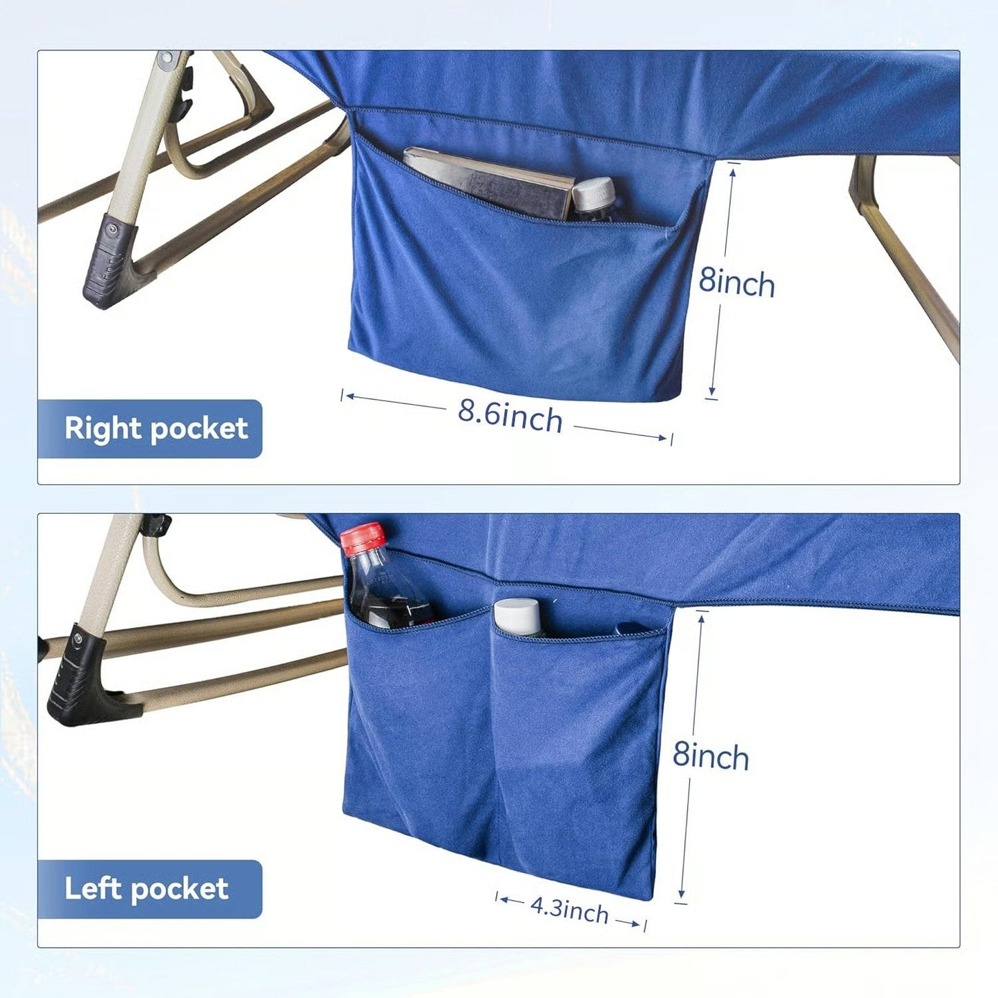 🎉Summer Hot Sale🎁Sun Lounger Towel in Bag with Pockets Storage
