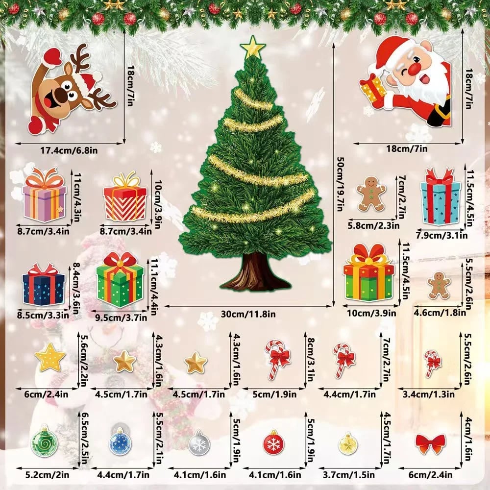 🔥HOT SALE🔥 49% OFF – 🎄DIY Magnetic Christmas Fridge Decor | Reusable Tree & Holiday Magnets for Family Fun 🧲