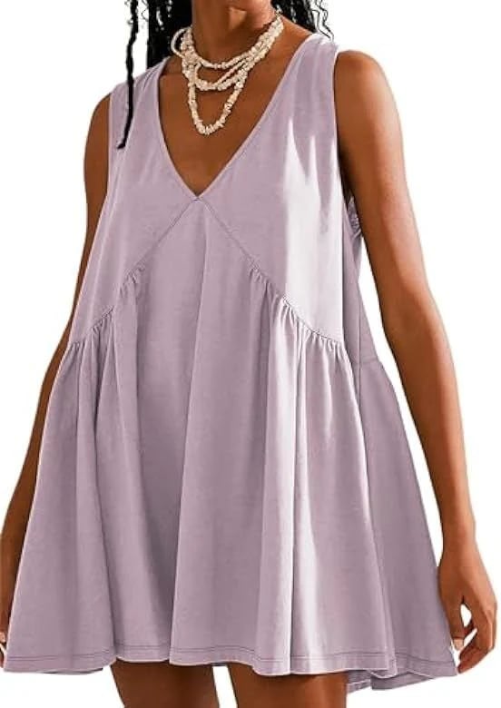 💃 Women's Summer Sleeveless V-Neck Mini Dress - Buy 2, Get Free Shipping!